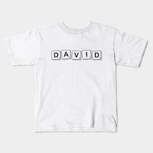 David - Personalised Scrabble name design Kids T-Shirt